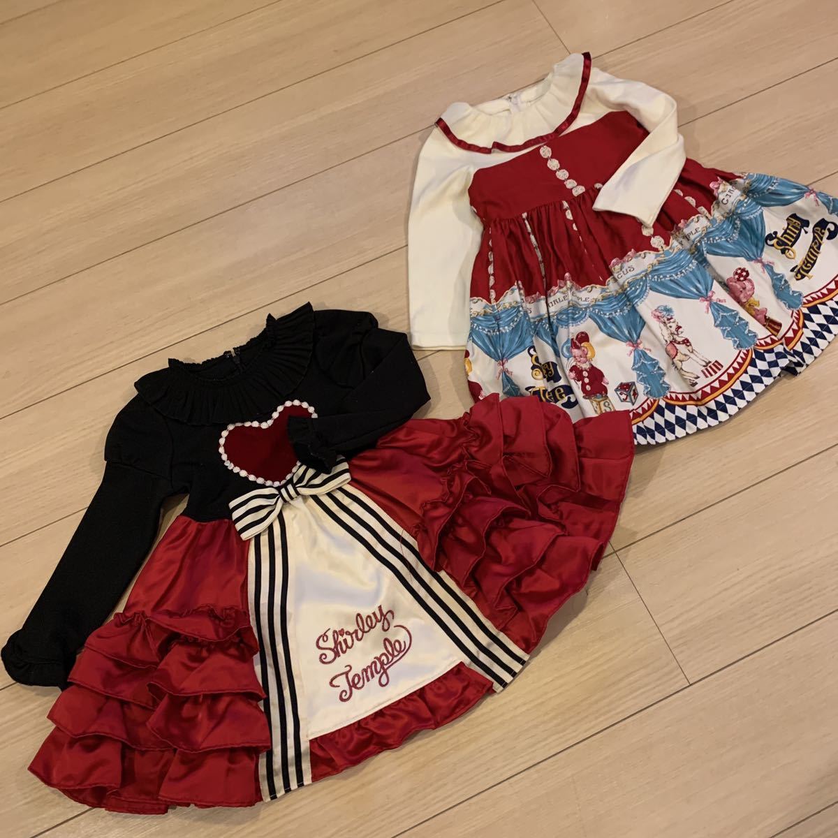 シャーリーテンプル キッズウェア 子供服 100cm ワンピース 秋冬 長袖 