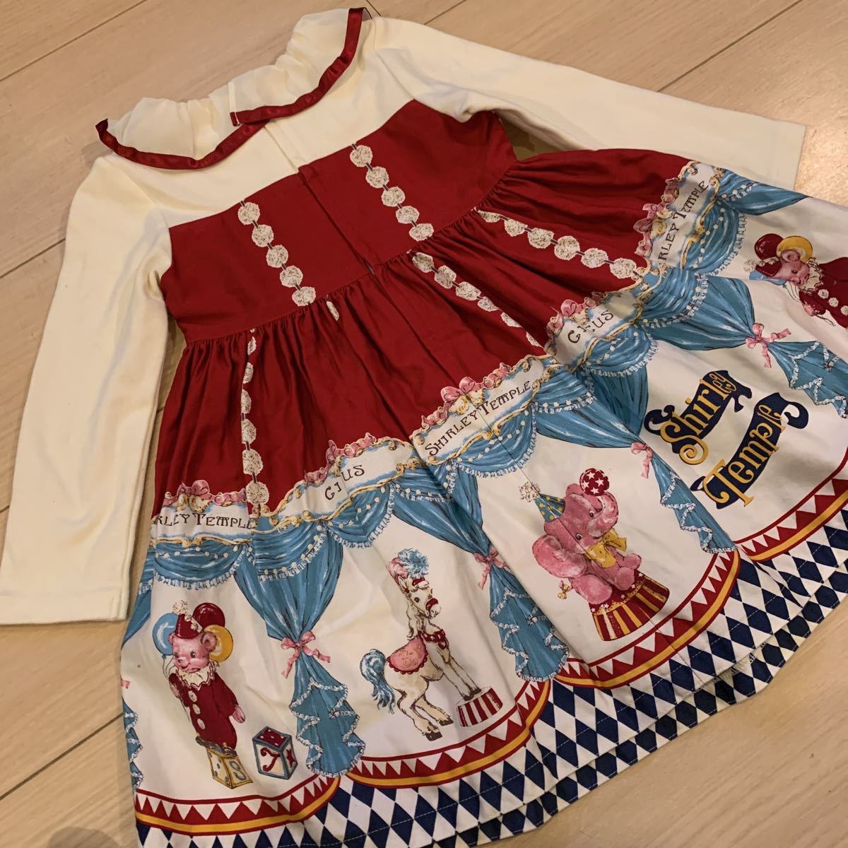 シャーリーテンプル キッズウェア 子供服 100cm ワンピース 秋冬 長袖 