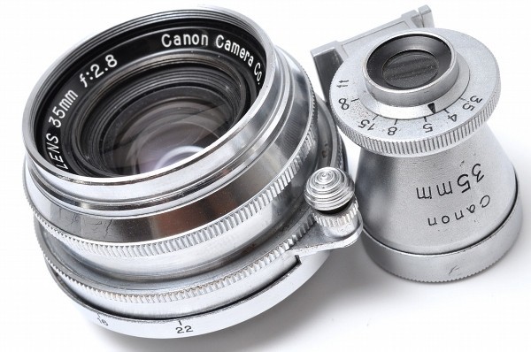 CANON LENS 35mm F2.8 キヤノン レンズ 35mm ファインダー 革ケース L
