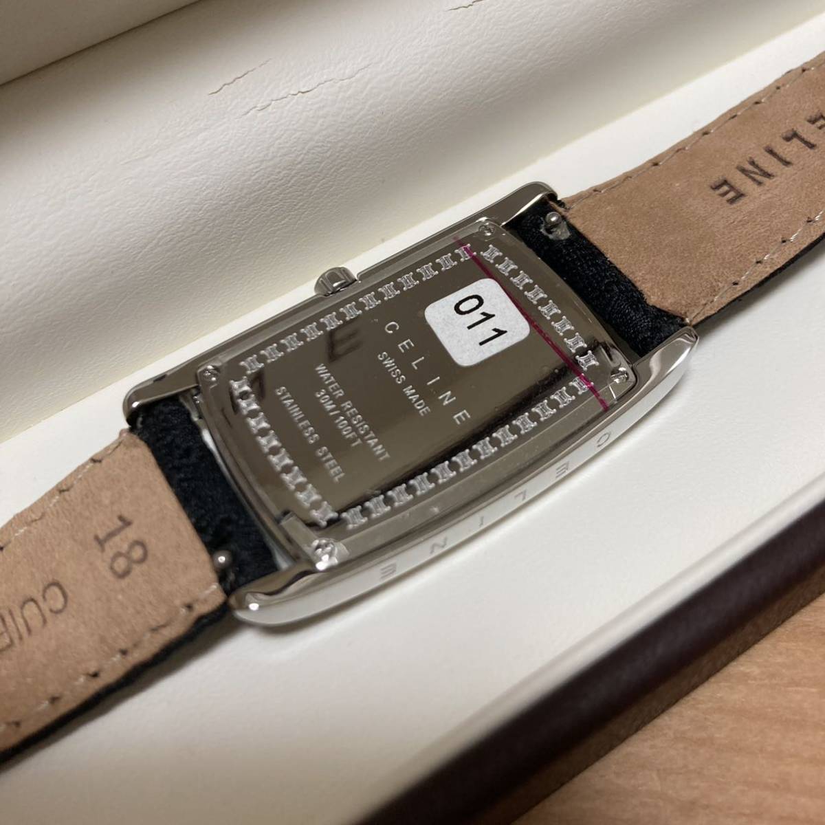 ☆稼働品◎CELINE セリーヌ 電池交換済 クォーツ レディース 2針