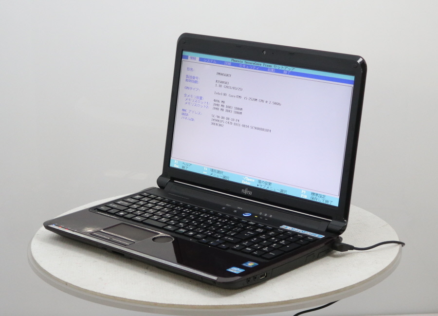 FUJITSU FMVA56DCY LIFEBOOK AH56/D　Core i5-2520M 2.50GHz 4GB 1000GB HDD■現状品