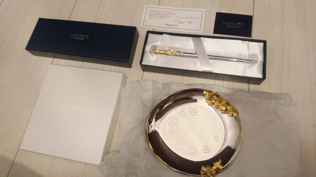 ⑩ミキモト MIKIMOTO ボールペン パール アクセサリー 飾り皿 入れ物 筆記具 まとめて