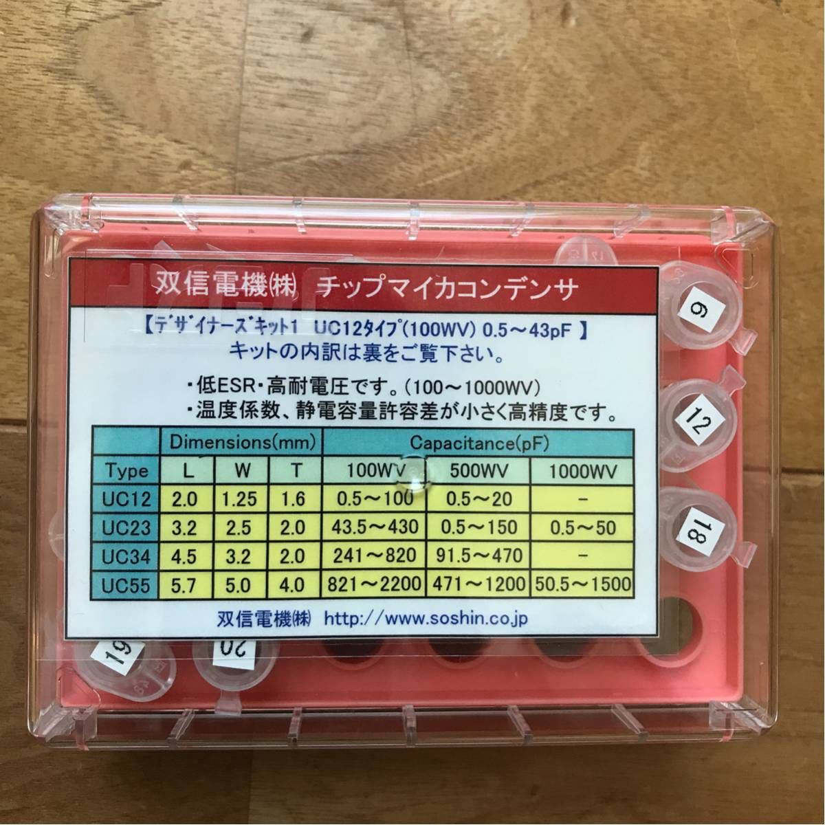 双信電機 チップマイカコンデンサ サンプルキット デザイナーズキット1 UCシリーズ