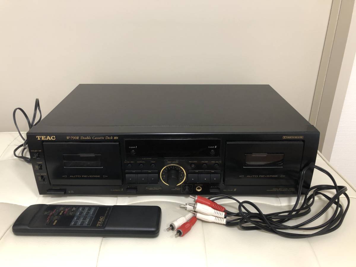 中古品TEAC&frasl;カセットデッキ&frasl;W-790R TEAC ティアック カセットプレーヤー W-790R ダブルカセットデッキ リモコン（RC-707） 付 