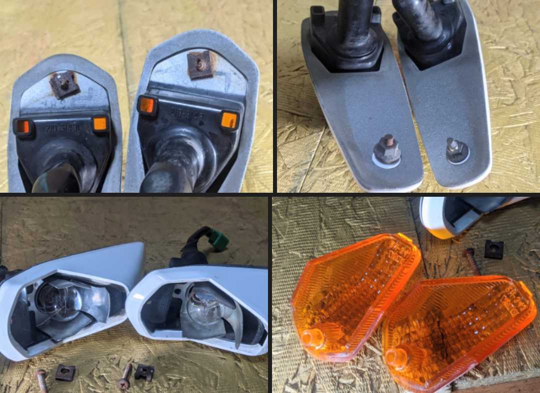 TZR250 純正フロントウインカー左右SET アッパーカウルサイド