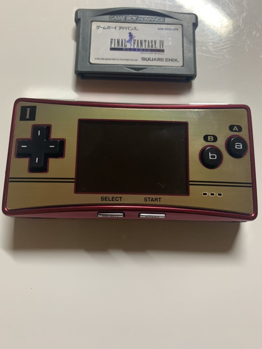GAME BOY micro /ゲームボーイミクロ / ファミコンカラー / Nintendo /任天堂 / カセット付 / Happy!Mario 20th限定モデル / 本体のみ/美品