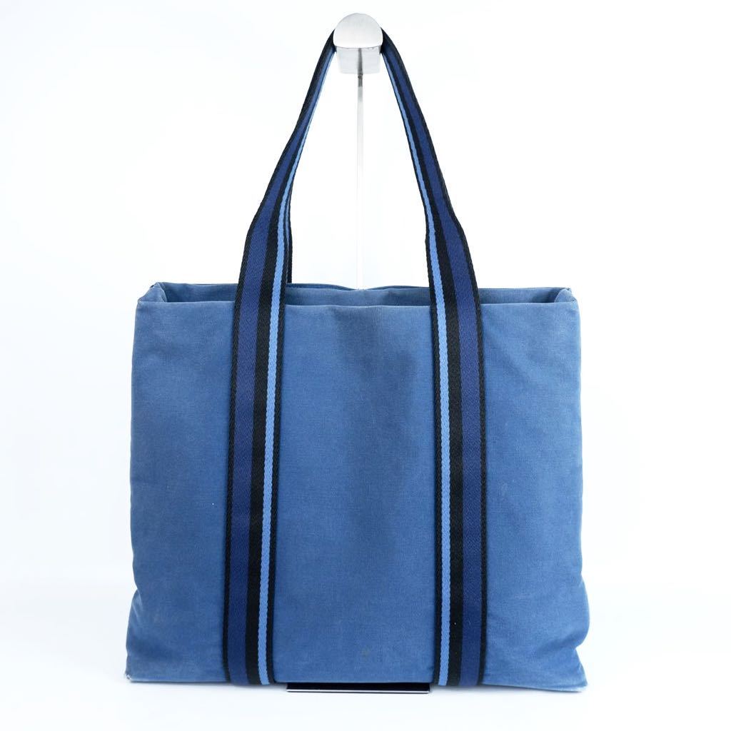 1円 HERMES エルメス トロカホリゾンタルMM キャンバス シルバー金具 