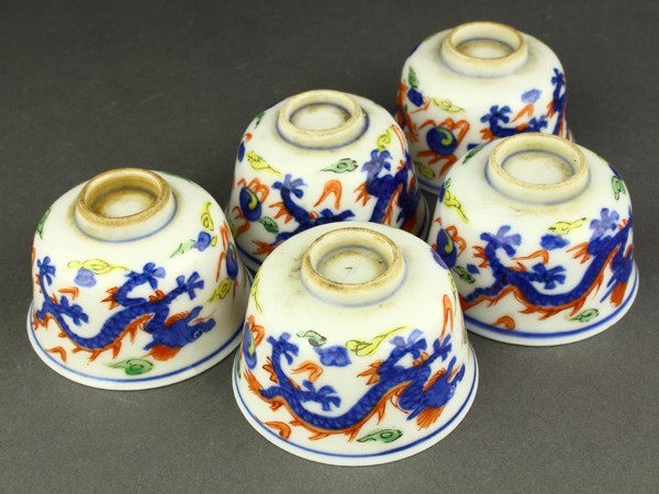大清康熙年製 青磁 青花 茶碗 中国美術 古玩 煎茶碗 染付 青