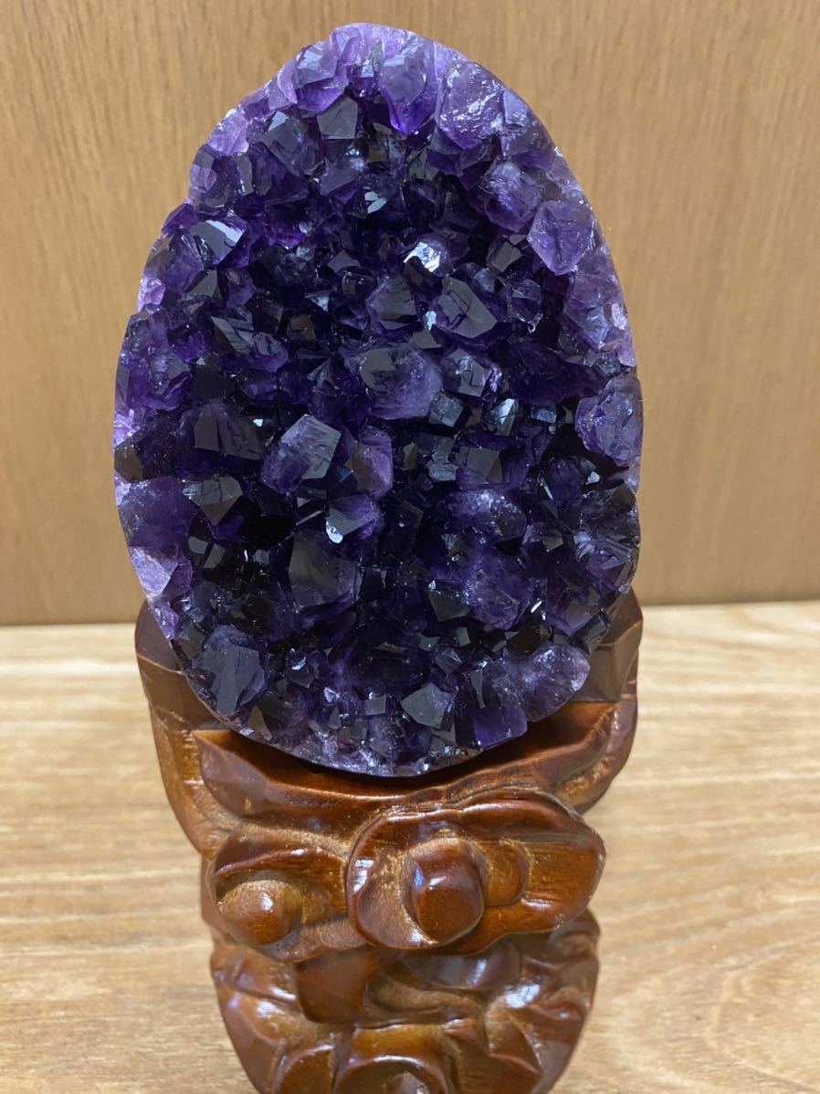 【最高級】ウルグアイ産 アメジスト エッグ クラスター（原石・置物）帝王紫❗️ 紫水晶 【極上】ウルグアイ帝王紫アメジストクラスター原石（恐竜の卵