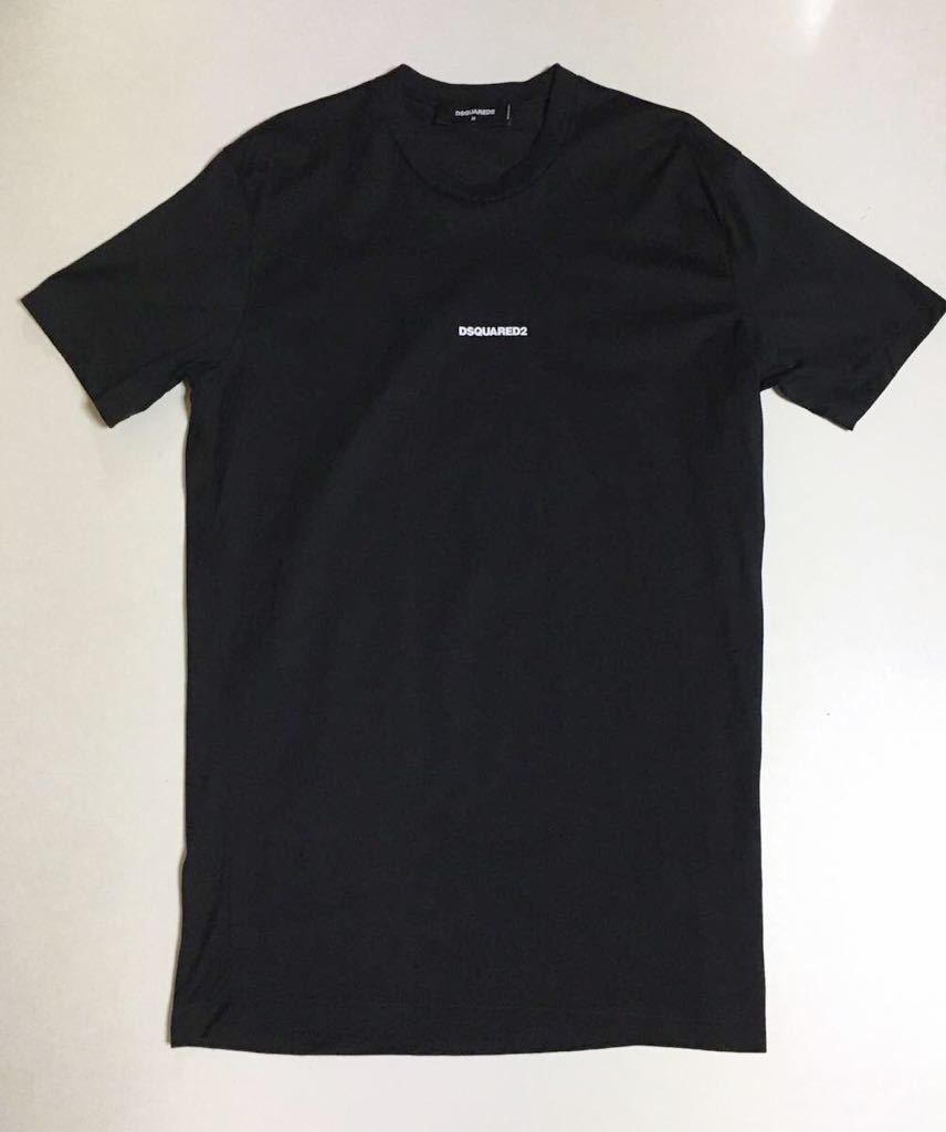 DSQUARED2 ロゴ レタリング Tシャツ M ブラック クルーネック BLACK ディースクエアード 半袖 カットソー 黒 logo tee