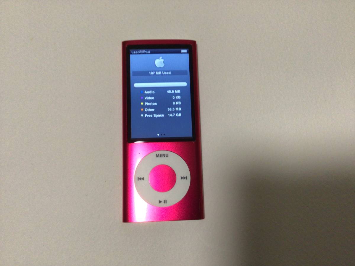 iPod nano 5世代　16GB ピンク-37 作動品