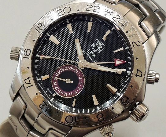 リンク GMT タグホイヤー WJF2115 腕時計 メンズ 自動巻き 稼働品 TAG
