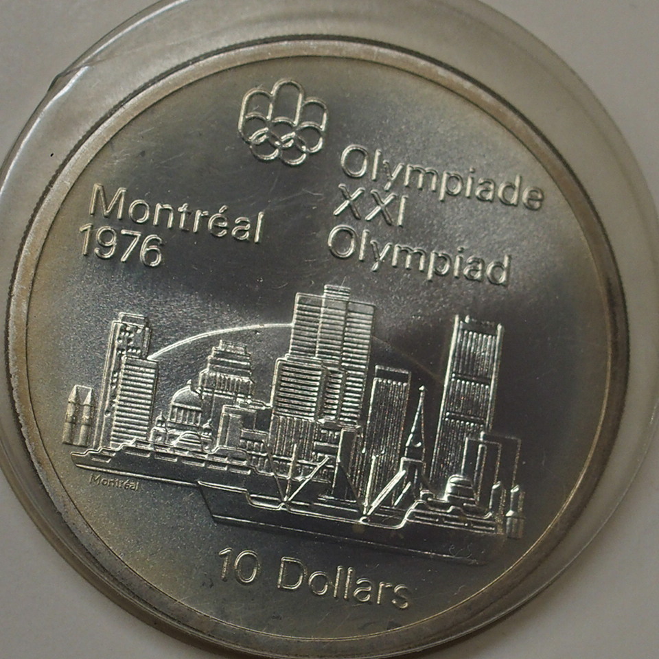 3. Montreal モントリオール オリンピック カナダ 1976年 10ドル コイン 硬貨 1枚 現状 m001 3011