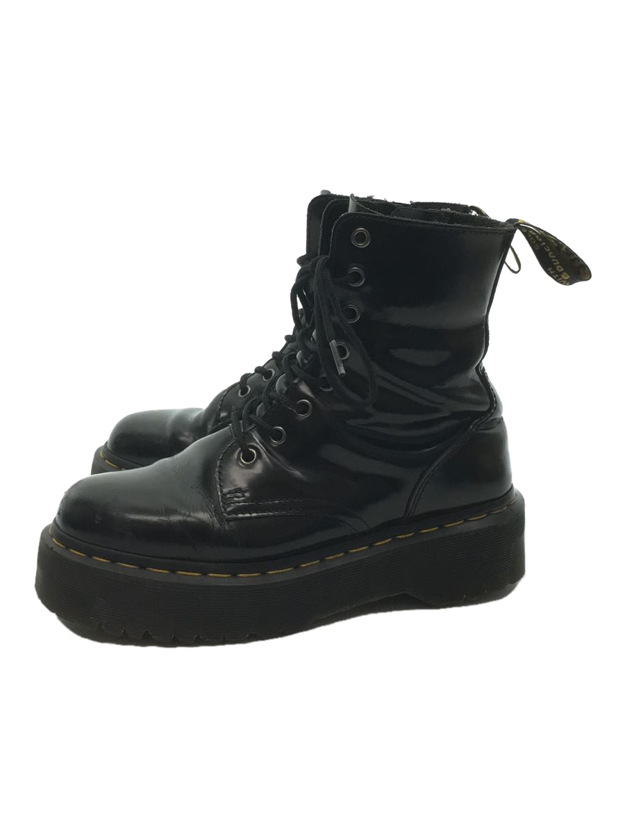 Dr.Martens◇jadon/厚底ブーツ/UK6/サイドジップ/8ホール/ブラック