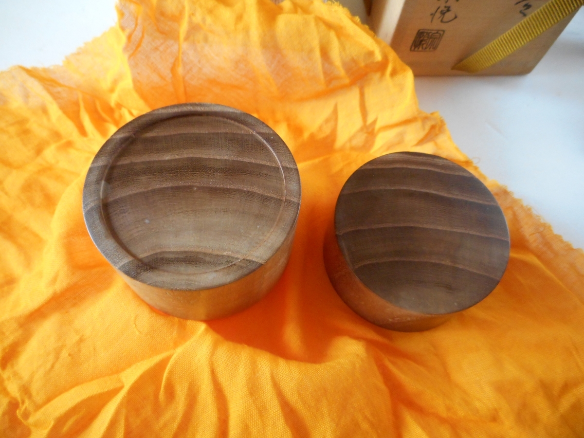 和巾棗 本桑（中村宗悦作）。 中村宗悦 茶道具 共箱 木工芸品