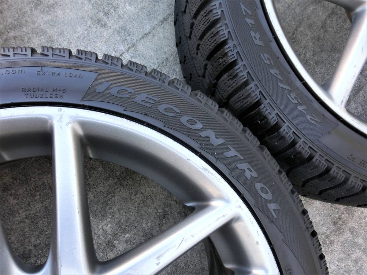 アコードユーロR CL7純正ホイール 17x7.0JJ+55 114.3 5H スタッドレス 