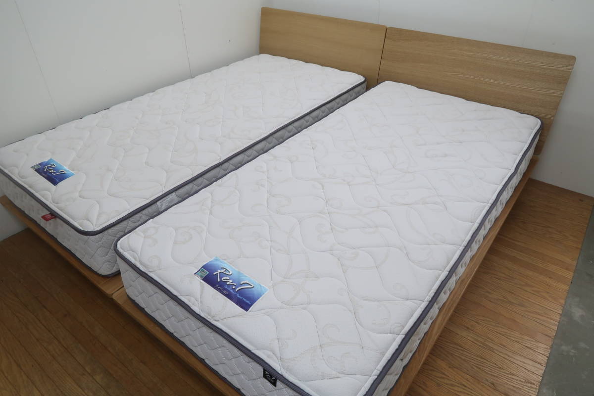 展示/東京ベッド×無印良品/Rev7/ポケットコイル/スラットベース/高級モダン/シングルベッド/二本セット_2