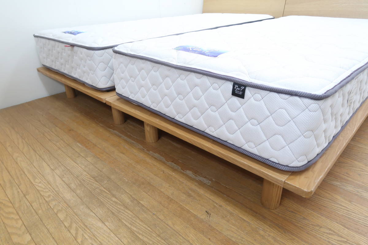 展示/東京ベッド×無印良品/Rev7/ポケットコイル/スラットベース/高級モダン/シングルベッド/二本セット_4