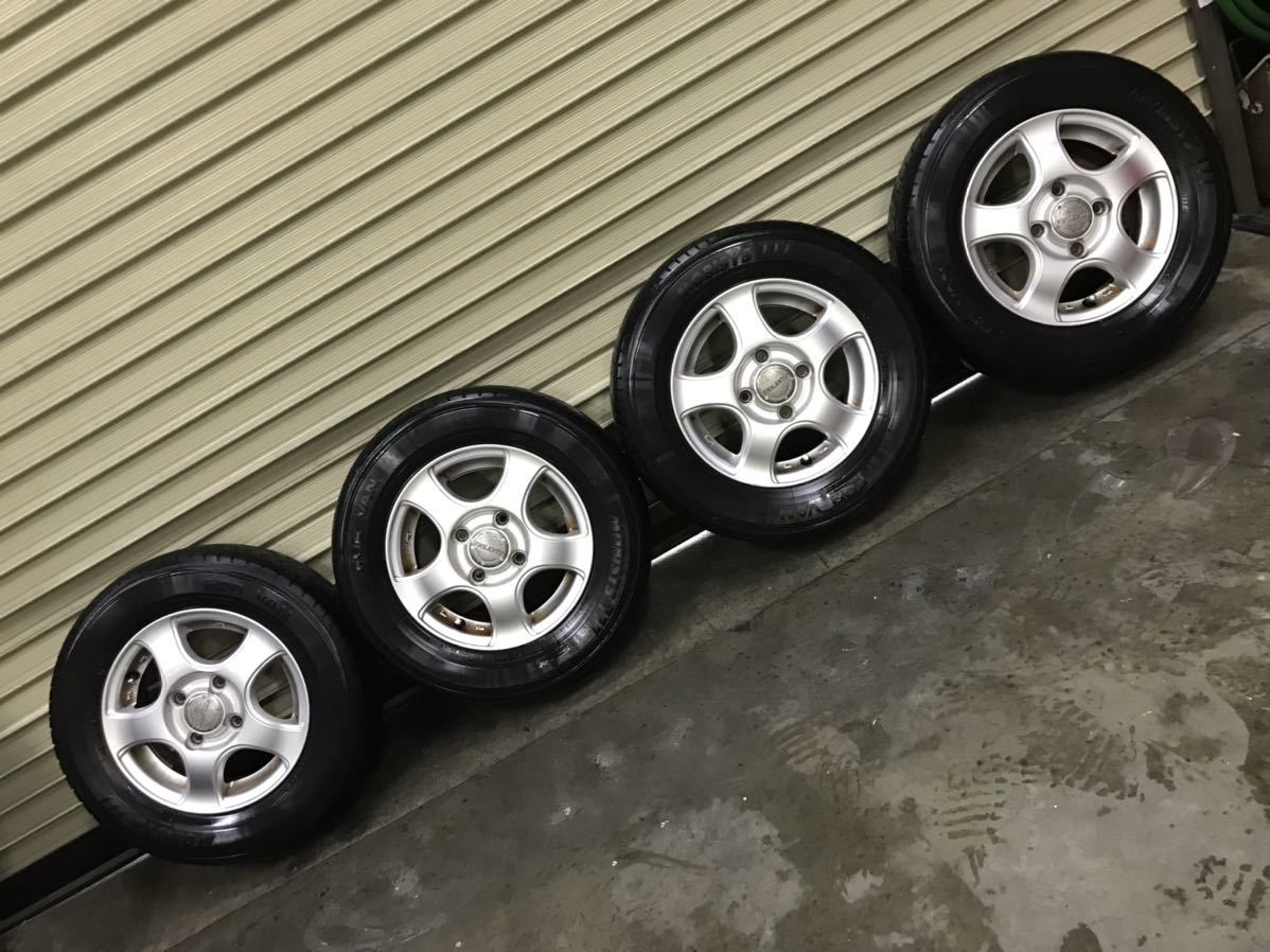 タイヤ、ホイール 軽バン用スタッドレス&アルミ4本セット 145R12