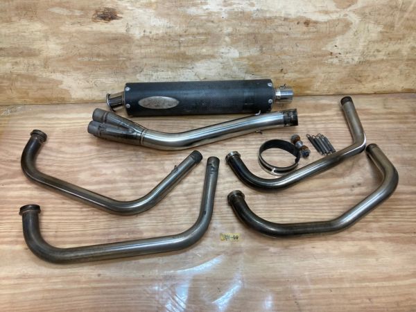 2株セット 311-44L カワサキ ZRX-Ⅱ ZR400E マフラー サイレンサー エキパイ 一式