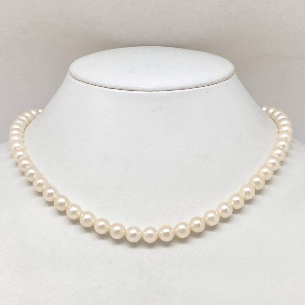 □アコヤ本真珠ネックレス□重量約32.6g 約7.0-7.5mm パール アクセサリー