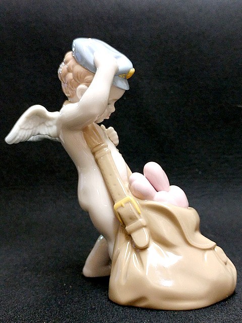 3QV売切！税無し☆リヤドロ☆LLADRO☆ハートがいっぱい☆天使の郵便屋