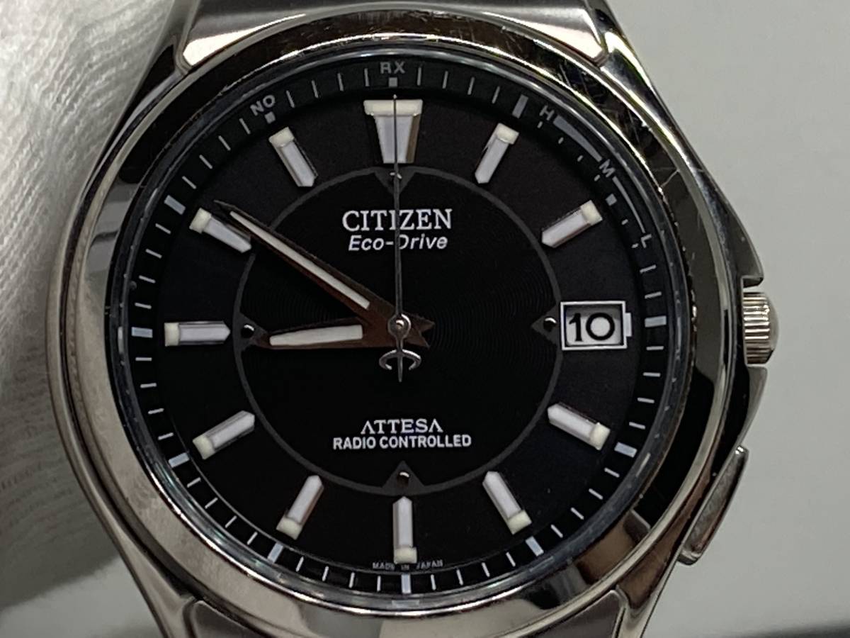 1円～稼働品 電波ソーラー CITIZEN ATTESA/シチズン アテッサ H110 