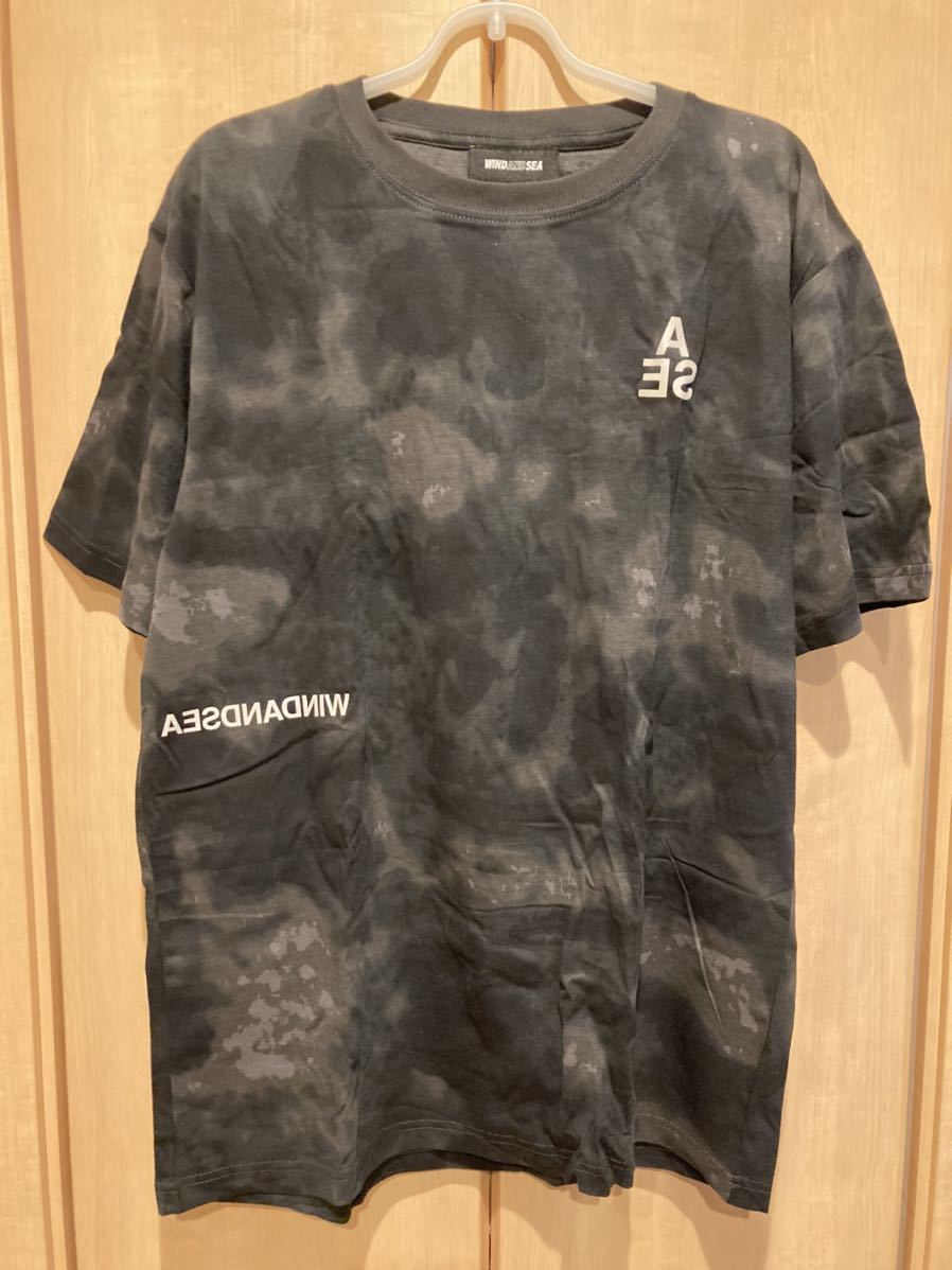 新品 windandsea 2021ssリフレクタープリントタイダイ柄Tシャツ 黒 Lサイズ ウィンダンシー SEA AND WIND ロンTのサイズ感は コレクション紹介 -シルクプリントのバリエーションひび割れ、発泡