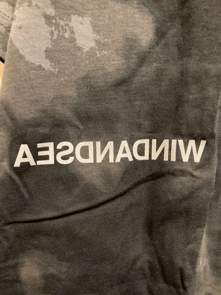新品 windandsea 2021ssリフレクタープリントタイダイ柄Tシャツ 黒 Lサイズ ウィンダンシー SEA AND WIND ロンTのサイズ感は コレクション紹介 -シルクプリントのバリエーションひび割れ、発泡