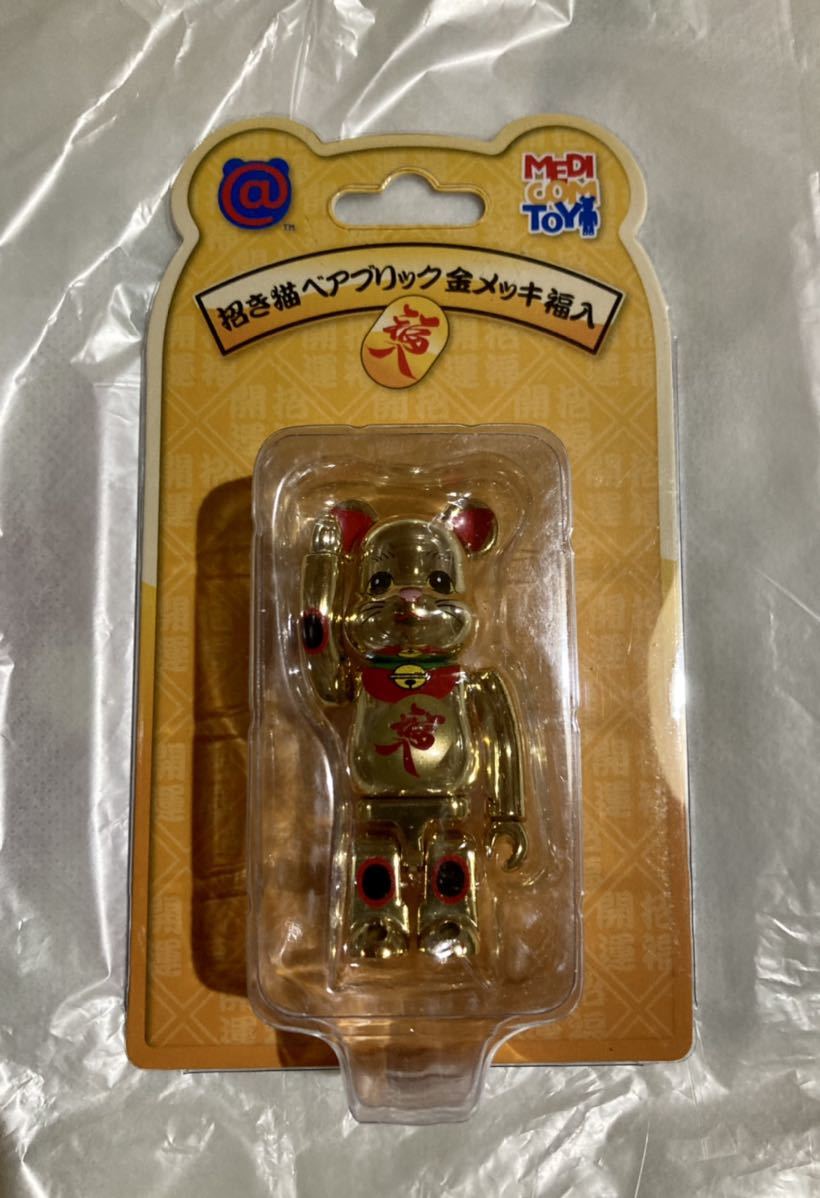 招き猫ベアブリック 金メッキ 福入 BE@RBRICK 【公式通販】