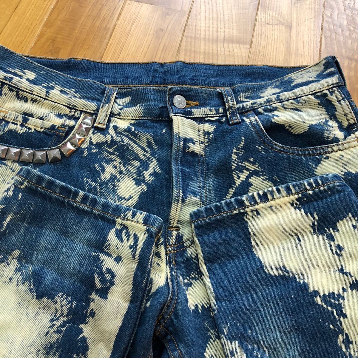 名作】GUCCI グッチ ブリーチ パンク スタッズ デニムパンツ BTS LDH 