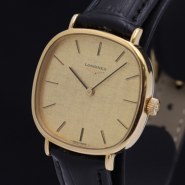 1円☆保証書付!!稼働◎良品【LONGINES/ロンジン】ゴールド文字盤 スイス製