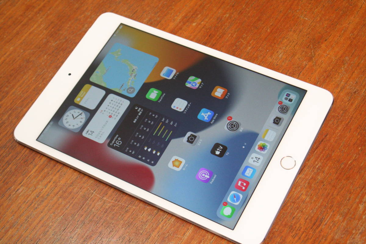 SIMフリー au iPad mini4 32GB Silver WiFi+Cellular 判定○ アク 