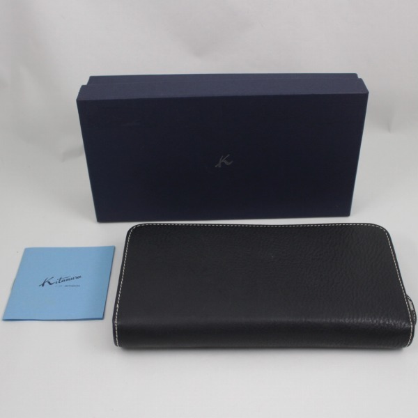 Kitamura ラウンドジップ 長財布 ネイビー 新品未使用】Kitamura