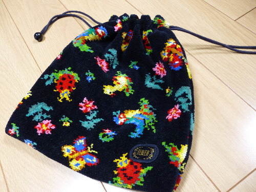 FEILER フェイラー シェニール織 ハンドバッグ ハイジ 花柄 花 巾着