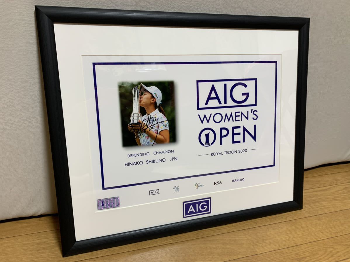 渋野日向子選手直筆サインフレーム♪2020年AIG全英女子オープン 