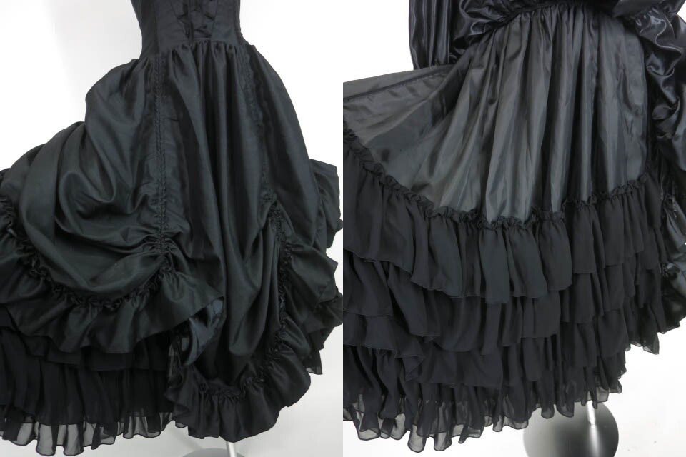 ATELIER PIERROT シャンタンバッスルロングジャンパースカート  