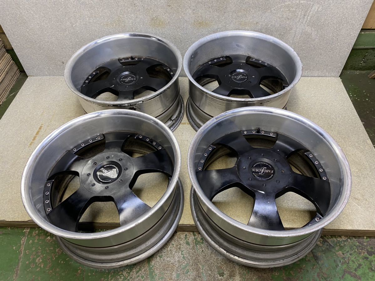  超深リム FABULOUS ファブレス JAPAN 19インチ 3ピース 9.5J 10.5J PCD 114.3-4/5H 4本 前後セット(5穴)｜売買されたオークション情報、yahooの商品情報をアーカイブ公開 - オークファン 5穴