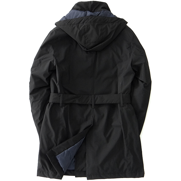 新品 ジーステージ 2WAY フーデット ダウン トレンチコート 46(M) 黒  