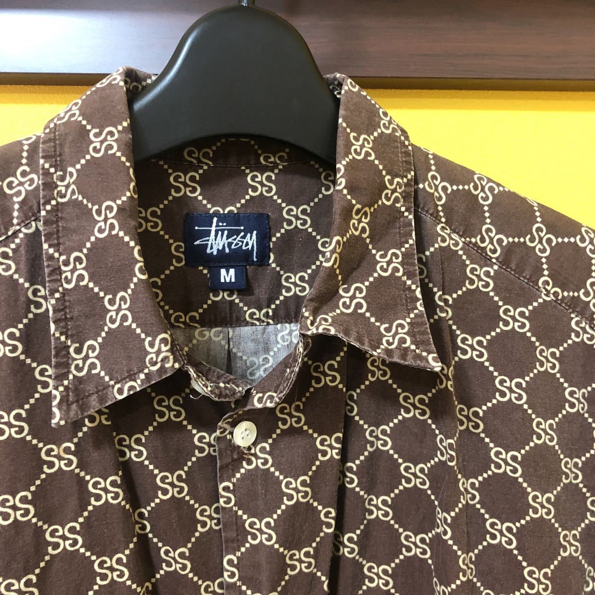 ステューシー stussy 半袖シャツ モノグラム size M オールド 90年代 