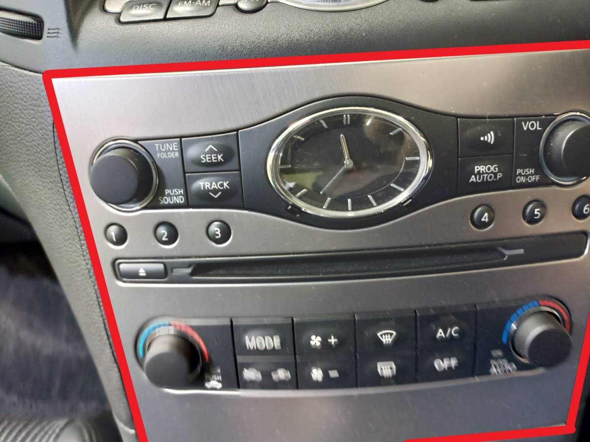 日産 スカイライン エアコンスイッチパネル オーディオプレイヤー V36