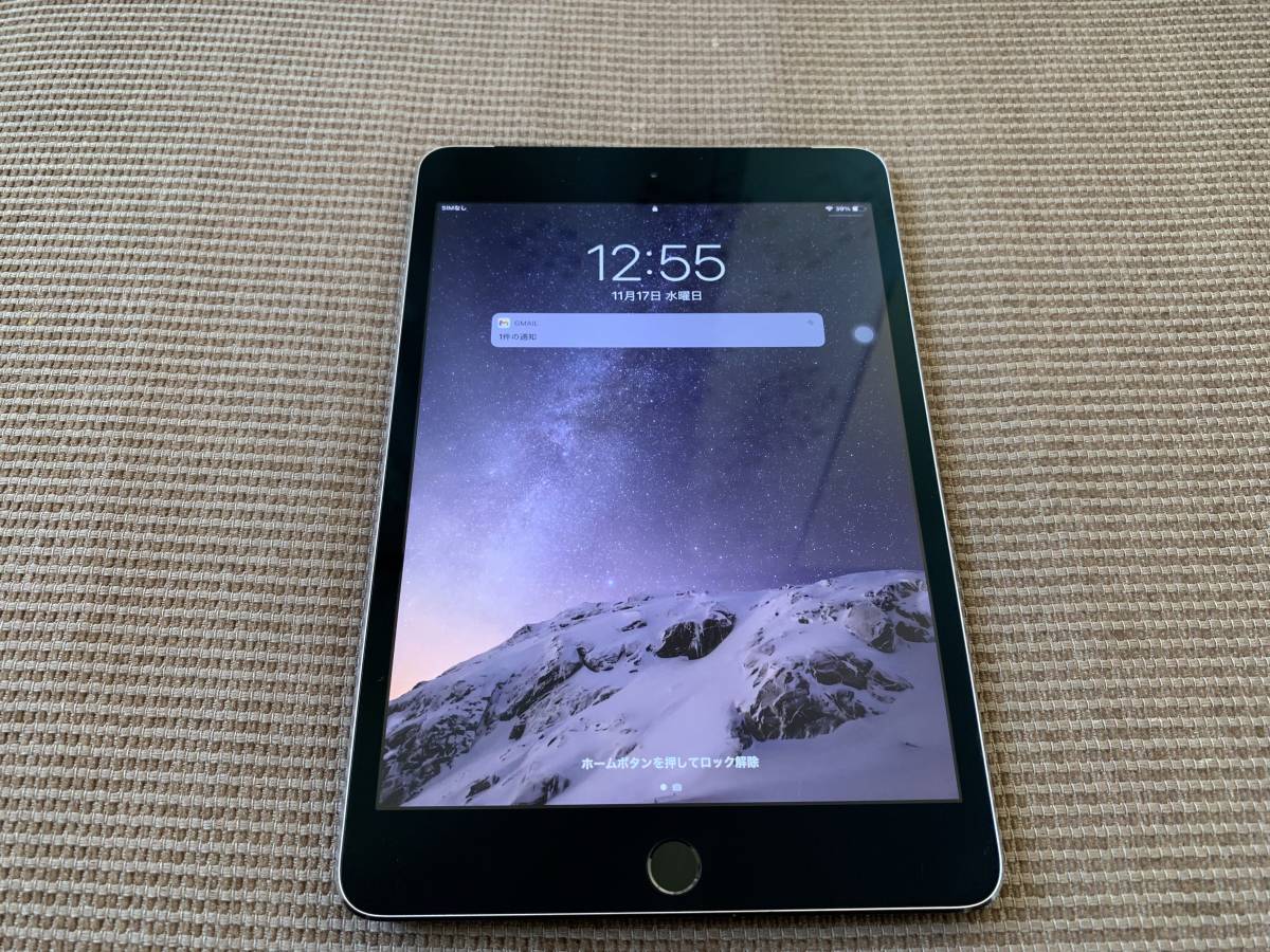訳あり Apple iPad mini4 Wi-Fi + Cellular 16GB セルラー通信不可