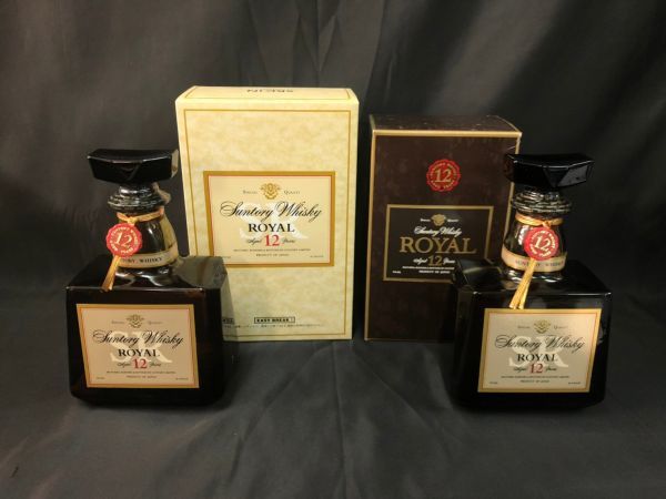 D03e36Y8 古酒 未開栓 2本 セット ウイスキー SUNTORY ROYAL 12年