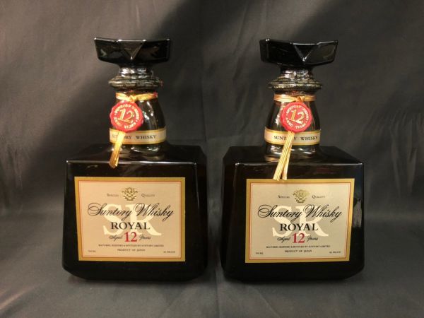 サントリーロイヤル　12年 古酒　２本セット D03e36Y8 古酒 未開栓 2本 セット ウイスキー SUNTORY ROYAL 12年