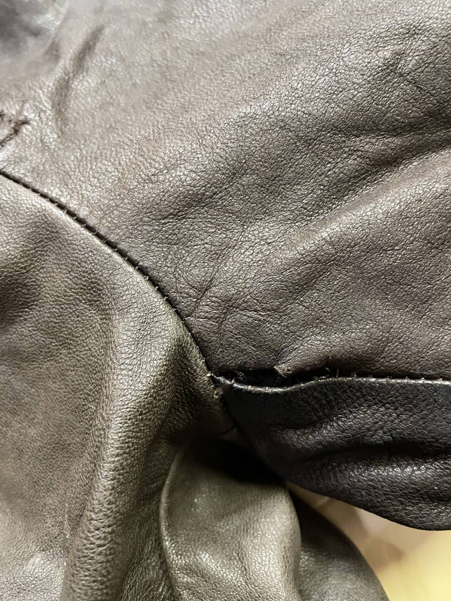 JULIUS/ユリウス RAM LEATHER Zip Up Riders Jacket size3 MADE IN JAPAN ラムレザー ...