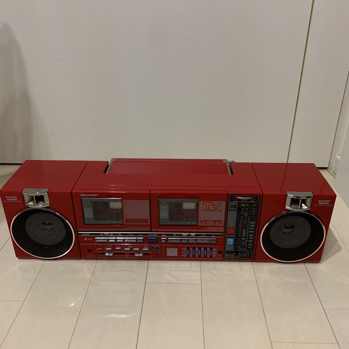 SHARP ダブルラジカセ QT-88MKⅡ 完動品 美品 シャープ スピーカー分離型