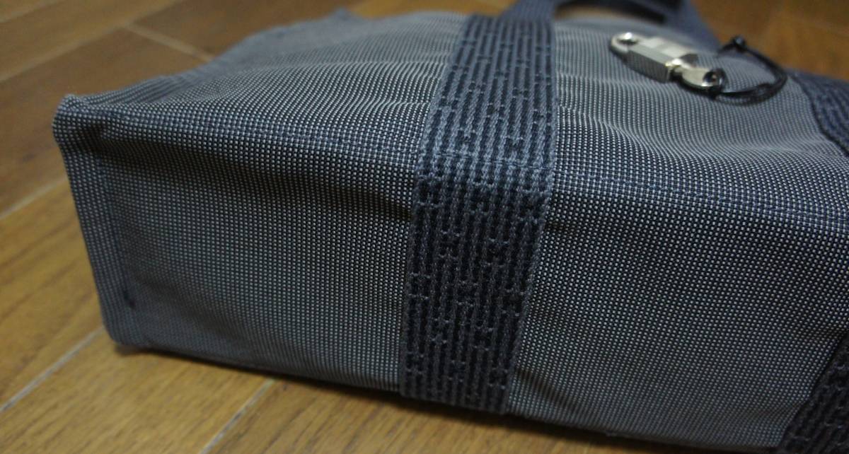 銀座エルメス購入】エルメス エールライン トートバッグ MM グレー 