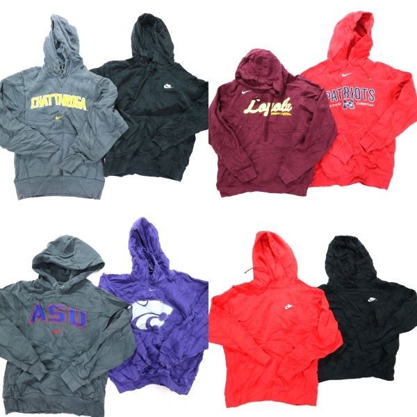 ◎ナイキ Nike スウェットパーカー フーディー set カレッジ パープル 他 (S/M) 8枚 まとめ 大量 古着卸 1円スタート 最落なしME9309
