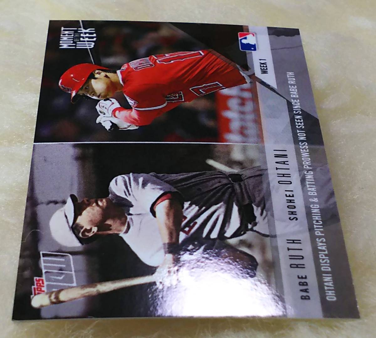大谷翔平⁄ベーブ・ルース(コラボ)□TOPPS NOW 2018 MOW-1 MLB