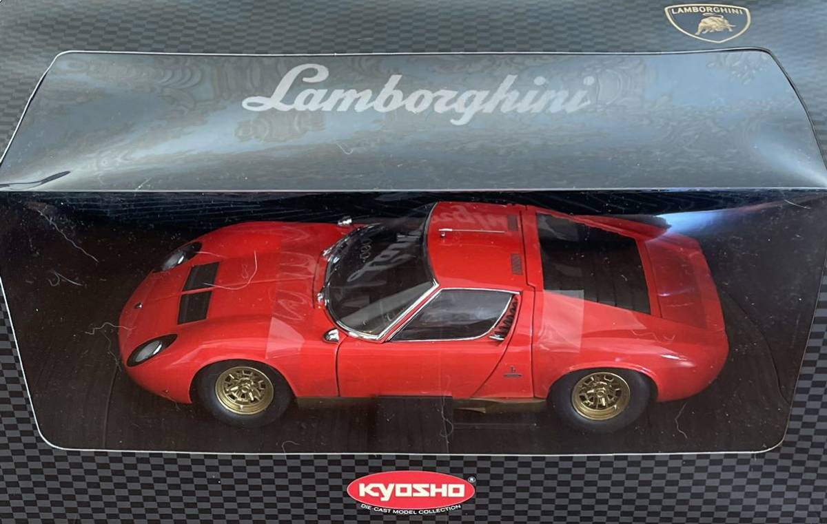 絶版新品 kyosho/京商1/18 ランボルギーニ ミウラP400SV ライトレッド 